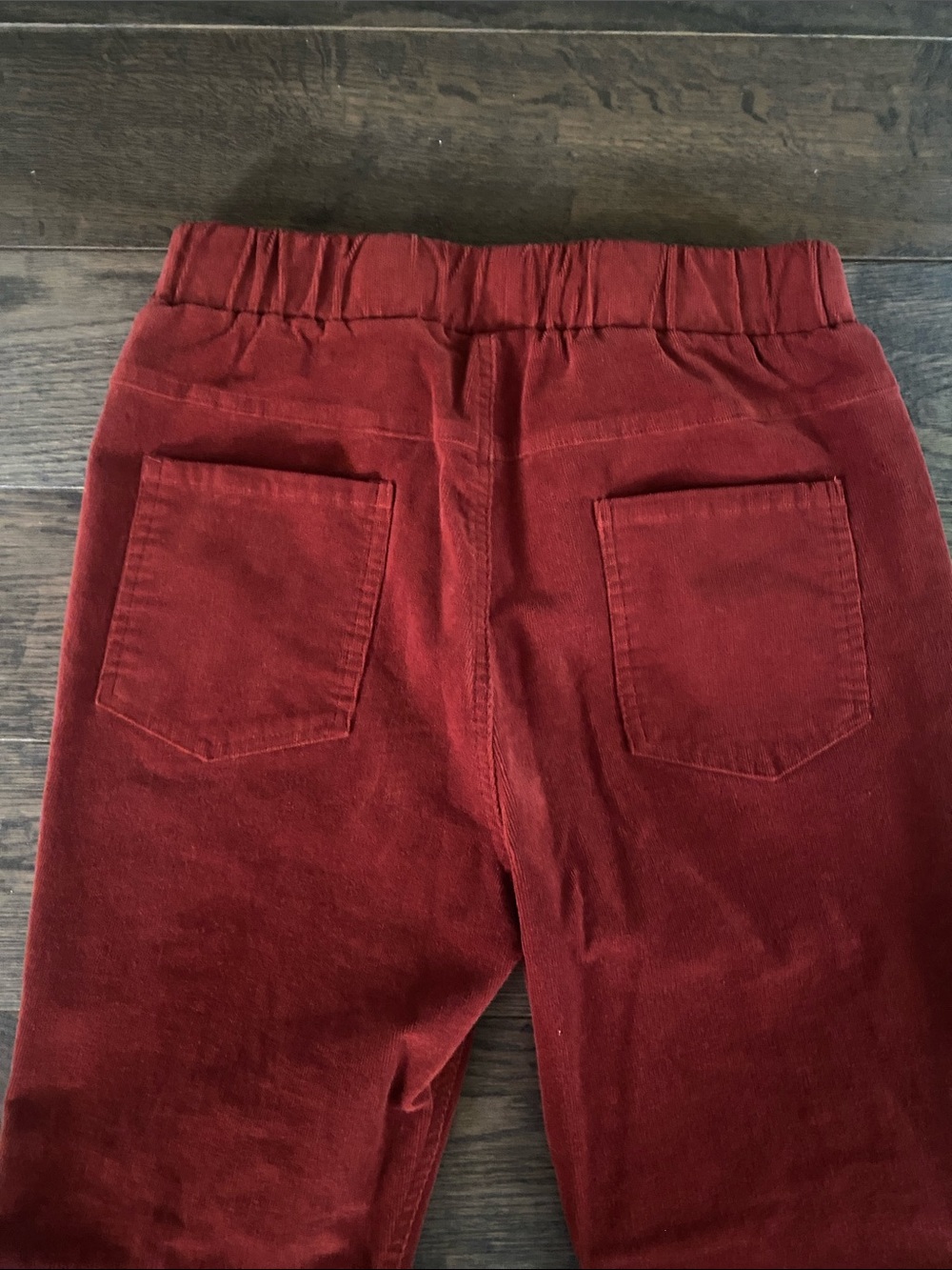 Rust Red Corduroy Flare Pants - Picture 3 of 6